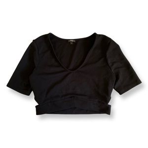 Express Black Crop Top Size Small
